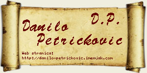 Danilo Petričković vizit kartica